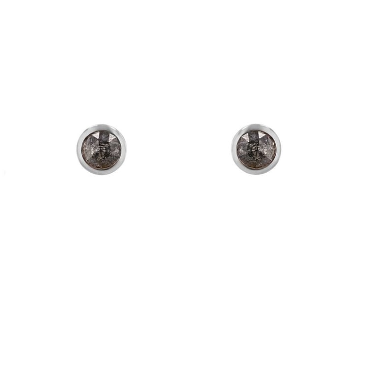 Zarte Ohrstecker mit grauen Salt and Pepper Diamanten Tofine 116680