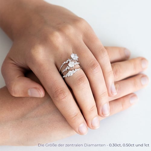 Verlobungsring mit Diamanten Carina