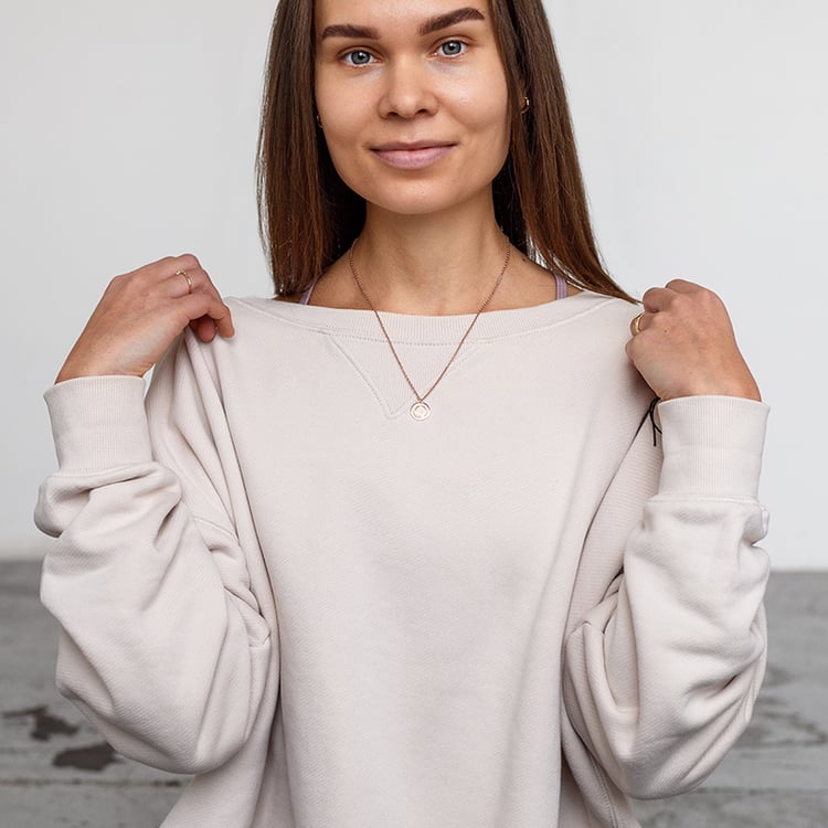 Silberner Yoga Anhänger mit dem Symbol Enso 134162