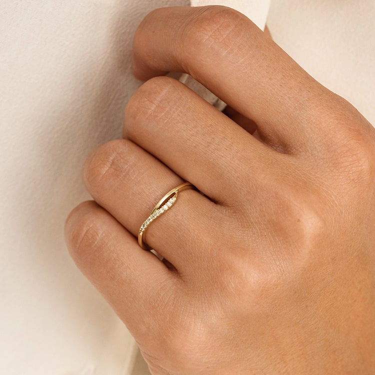 Atypischer Ring aus Silber mit Diamanten Terje 163041