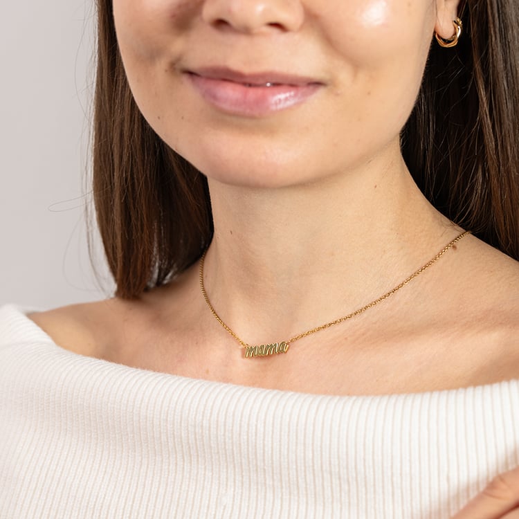 Halskette mit Text Mama 150611