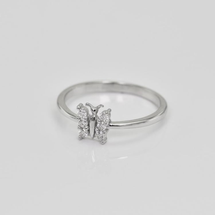 Verlobungsring mit Motiv des Schmetterlings und Diamanten Laua 19786