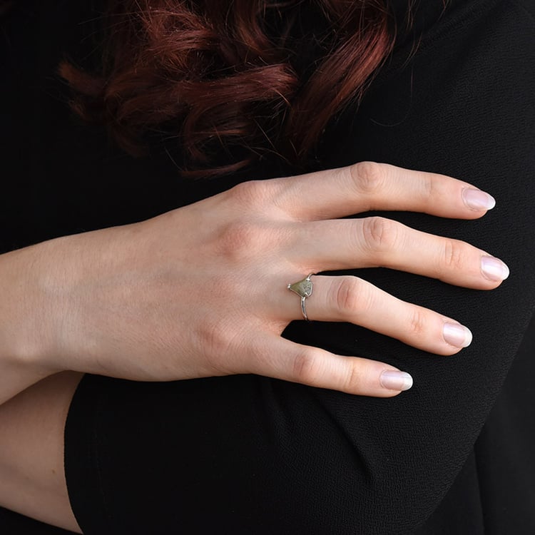 Ring mit Pentagon Salt and Pepper Diamant Azat 79489