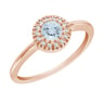 Goldener Verlobungsring mit Aquamarin Tafne