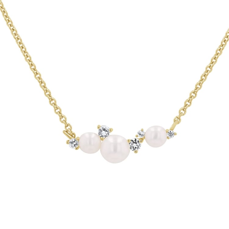 Silberner Perlenanhänger mit weißen Topasen