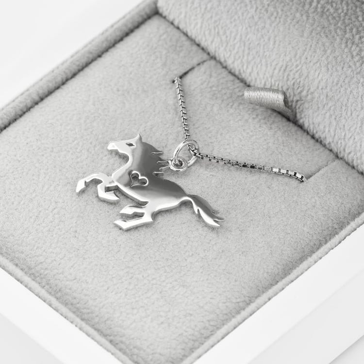 Silberanhänger Pferd Motiv in Eppi-Geschenkbox 39653