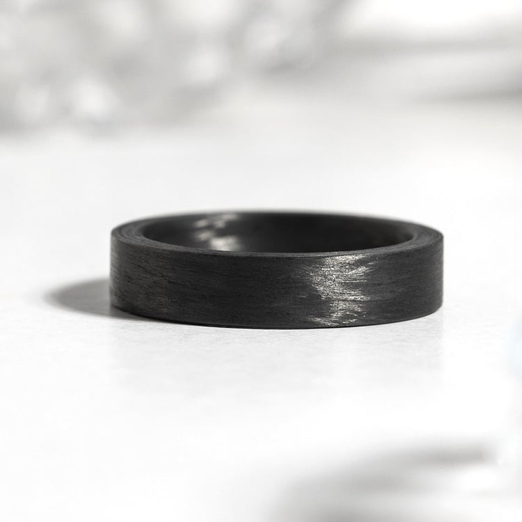 Flacher Ring aus Carbon Sammu 157164