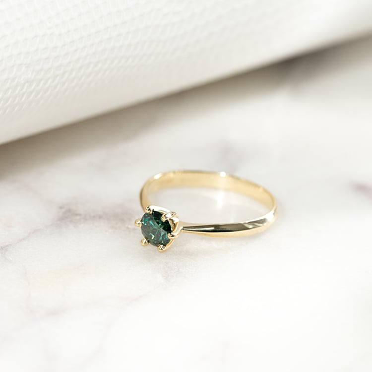 Verlobungsring aus Gold mit blauem Diamanten Iravan 132422