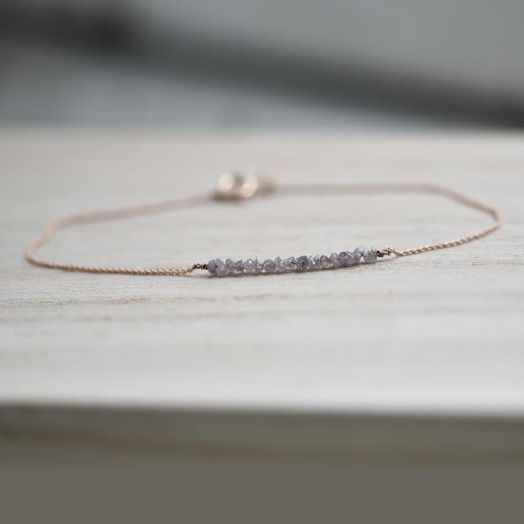 Armband aus Gold mit rosa ungeschliffenen Diamanten Benaty 38656