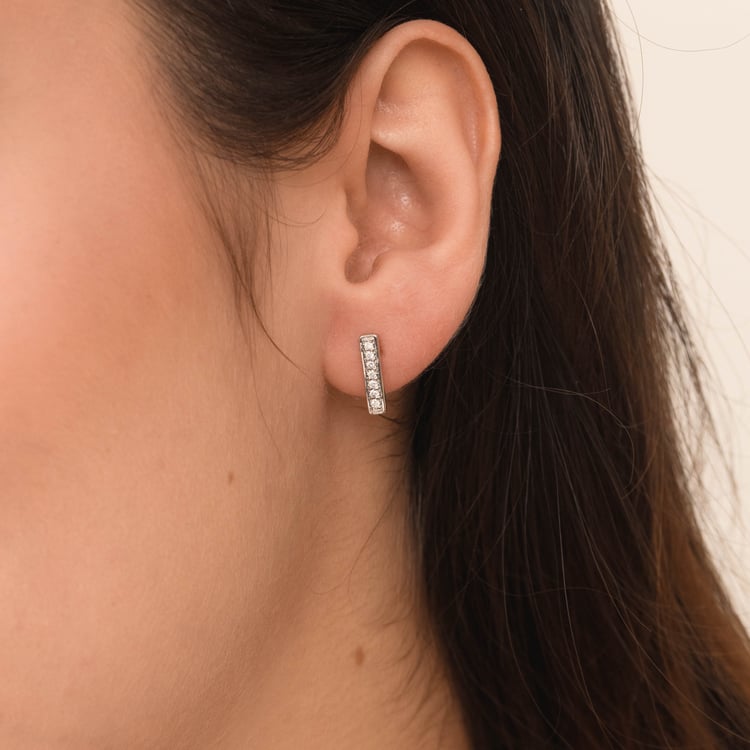 Goldene Ohrringe mit Lab Grown Diamanten Lena 165763