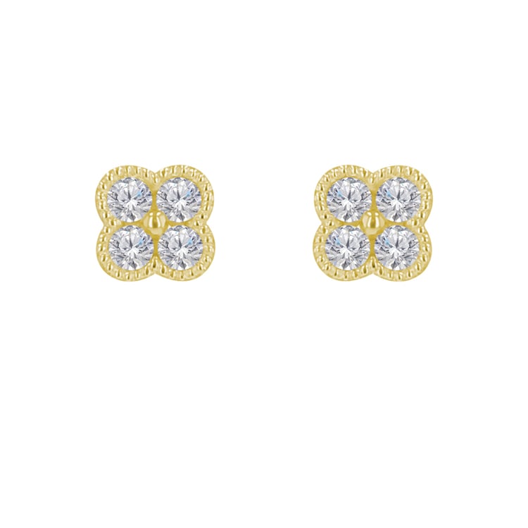 Ohrstecker mit einer Blume aus Lab Grown Diamanten Ellisha 110563