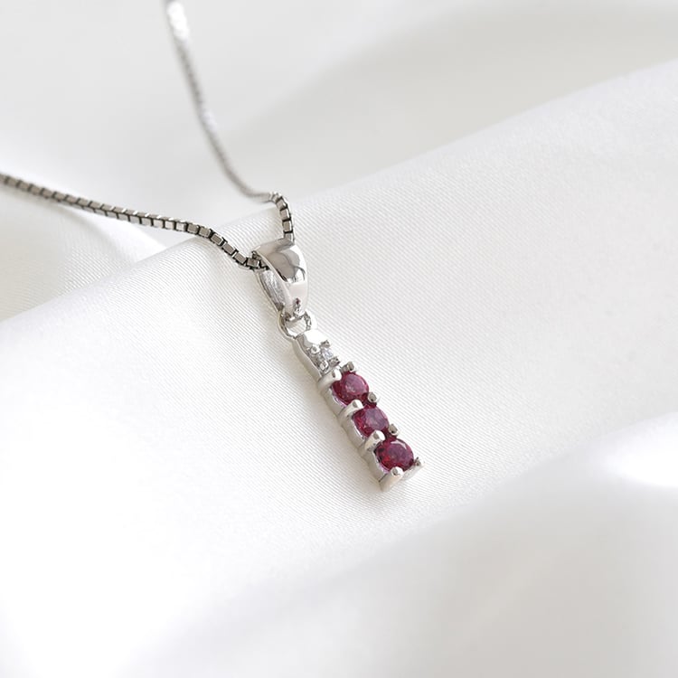 Zarter Silberanhänger mit rosa Topasen Freesia 79171