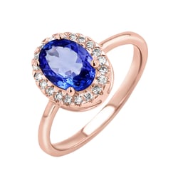 Ring mit Tansanit und Diamanten Daffne
