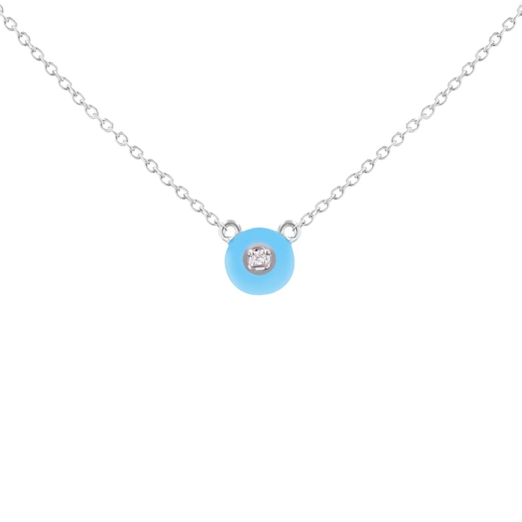 Halskette aus Keramik mit einem Lab Grown Diamanten Celina 120909