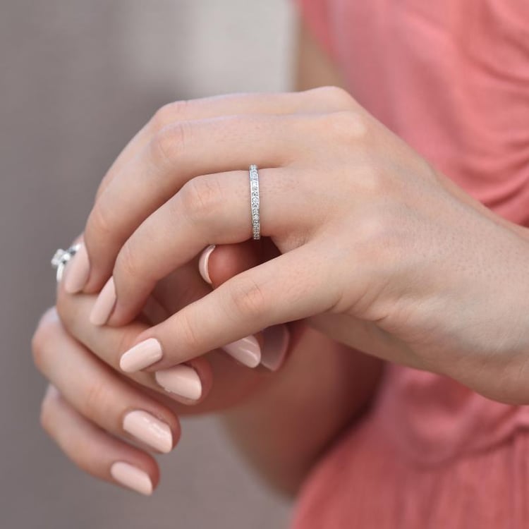 Eternity-ring mit 1.25 mm großen Moissaniten Mewya 105283