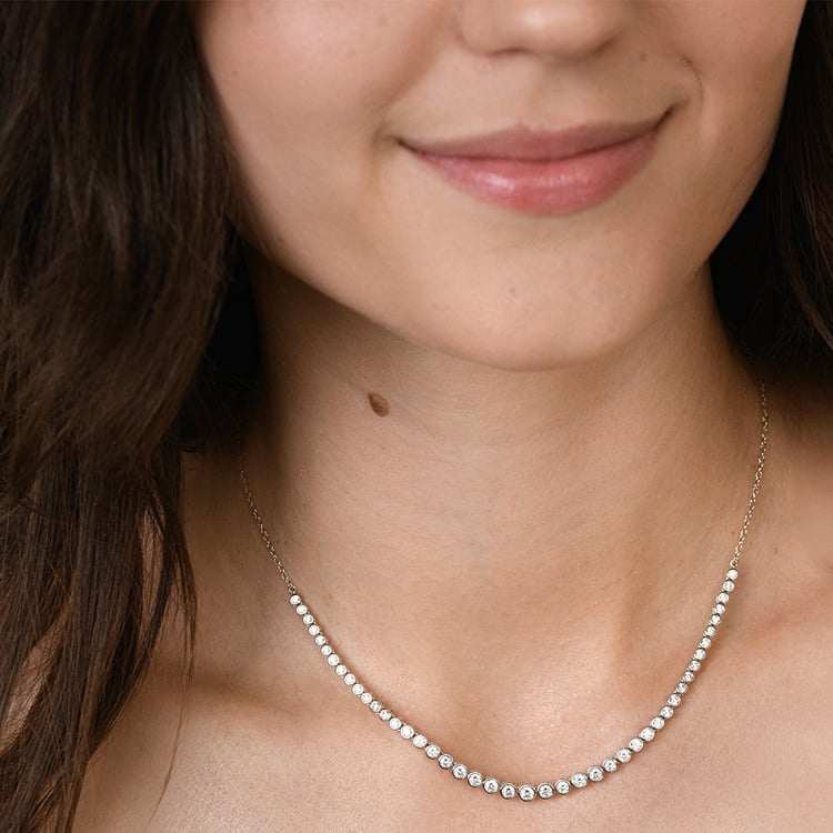 Luxuriöse Silberkette mit Diamanten Sofi 160733