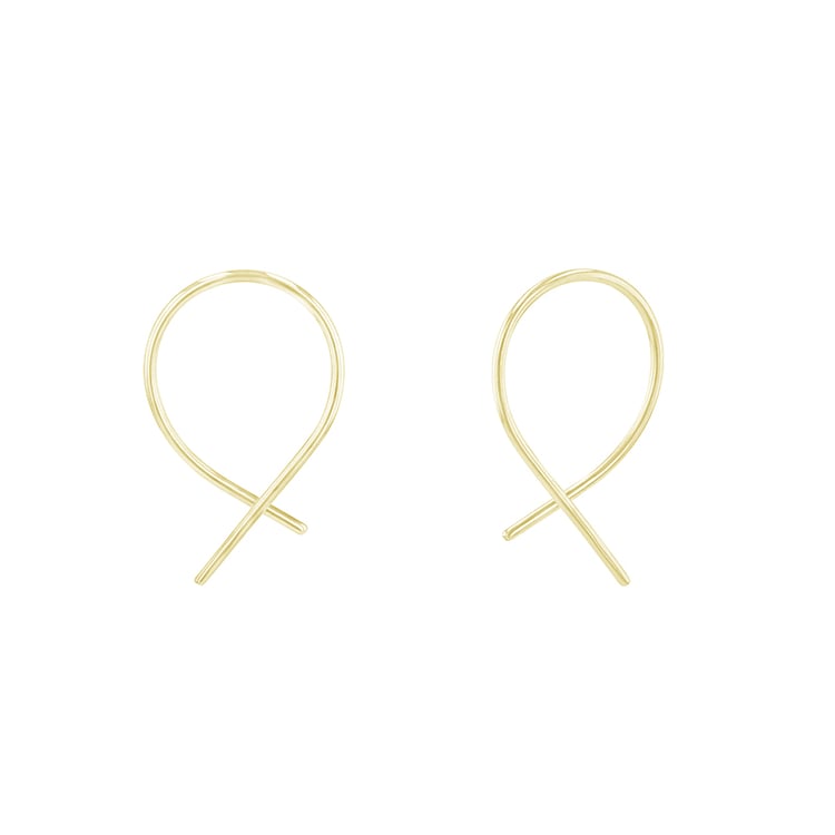 Goldene Ohrringe im ungewöhnlichen Design Aapeli