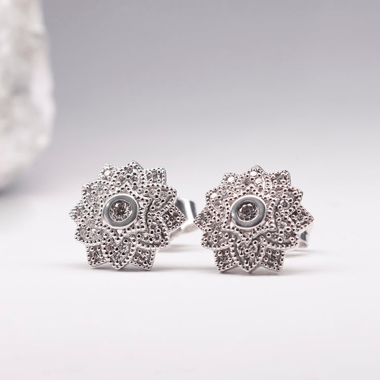 Diamantohrringe in Form von Blumen Bethel 115824