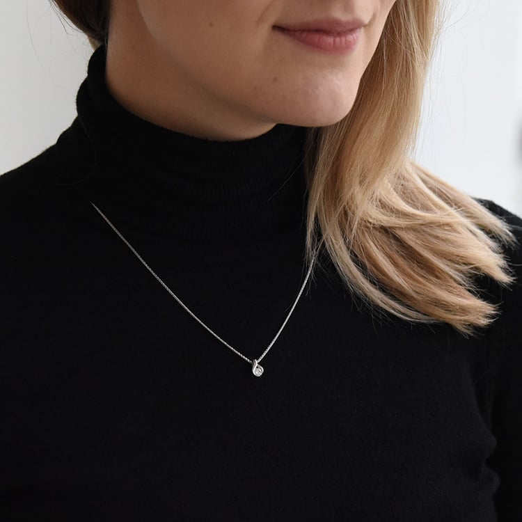 Platinanhänger mit 0.27ct IGI zertifiziertem Diamanten Ilisha 72939