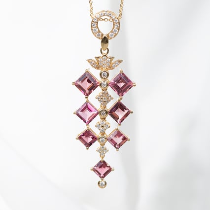 Anhänger voller Turmaline und Diamanten Dalisa