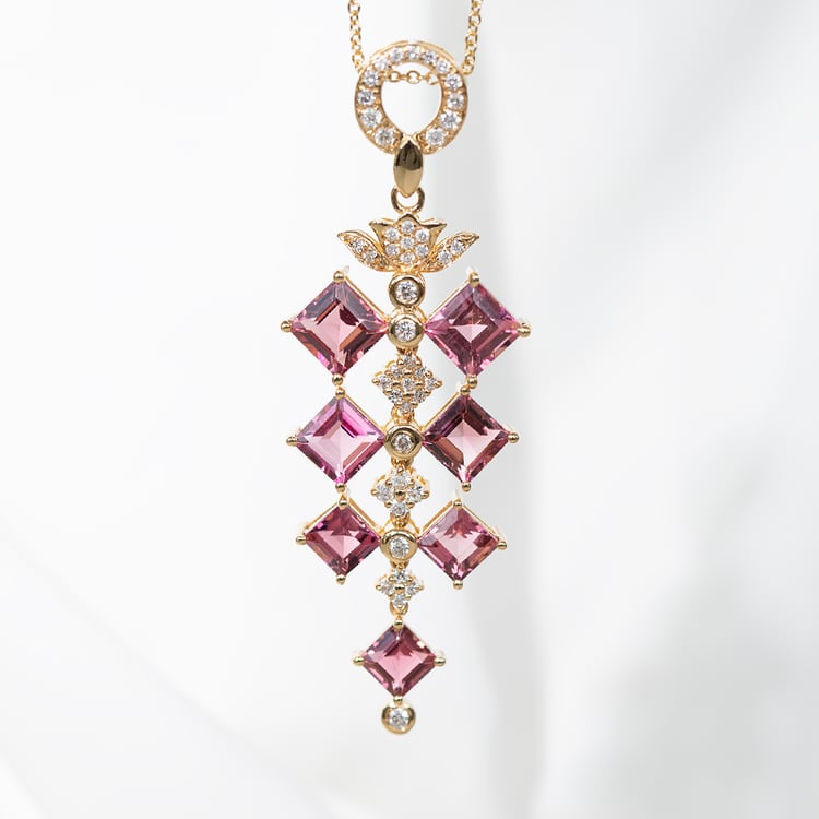 Anhänger voller Turmaline und Diamanten Dalisa 124850