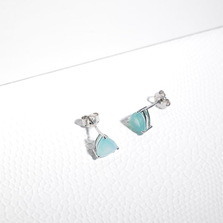 Silberne Ohrringe mit Chalcedonen Nellie 123889