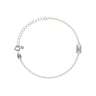 Silbernes Armband mit Buchstaben M Elinn