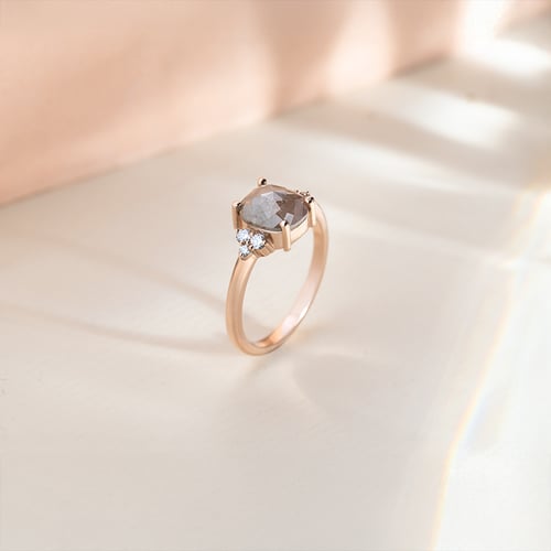 Ring mit einem Salt and Pepper Diamanten Agathe