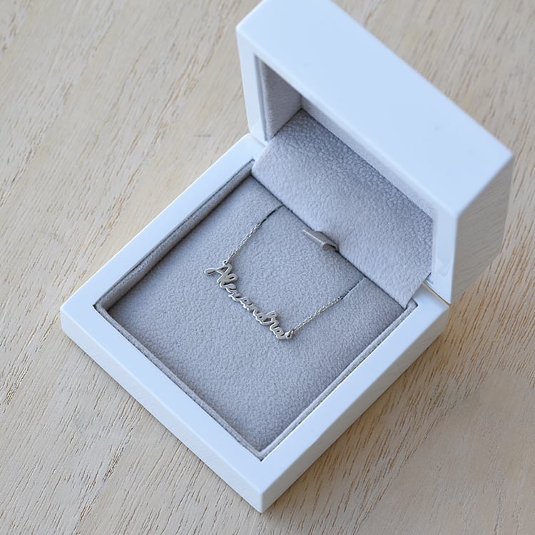 Goldene Namenskette mit Gravur Ihrer Wahl Amael 67511