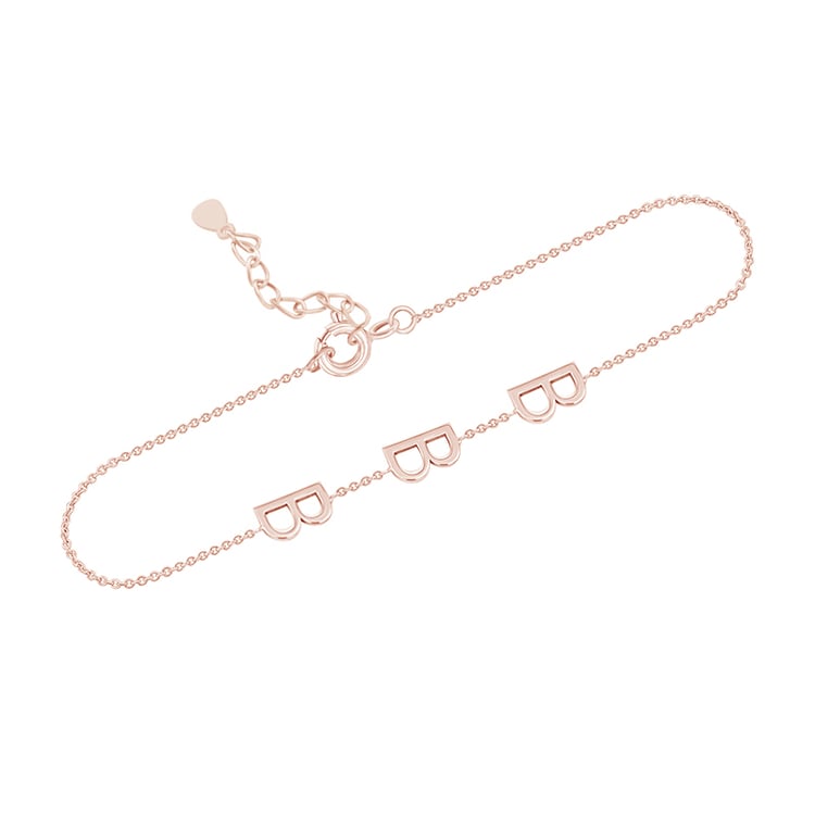 Silbernes Armband mit 3 Buchstaben Ihrer Wahl Annika 114766