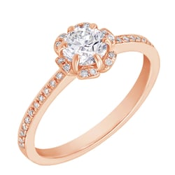 Verlobungsring mit Lab Grown Diamanten in Blumenform Katalin