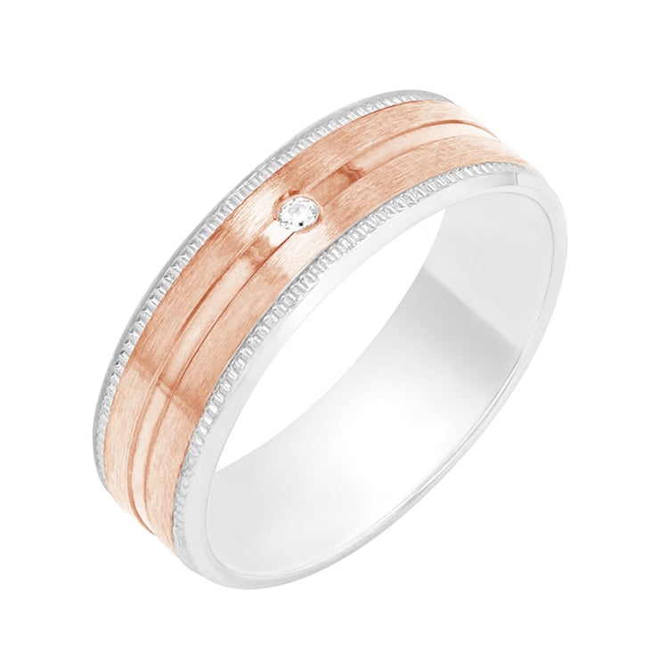 Zarte Eheringe mit einem Diamanten Cupid 80450