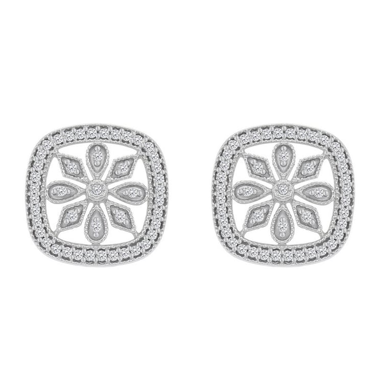 Ohrringe mit einer Diamantenblüte Regina