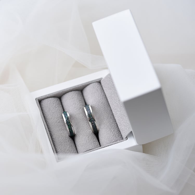 Eheringe mit Opalfüllung 63332