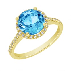 Goldring mit 2.75ct Topas und Diamanten Xana