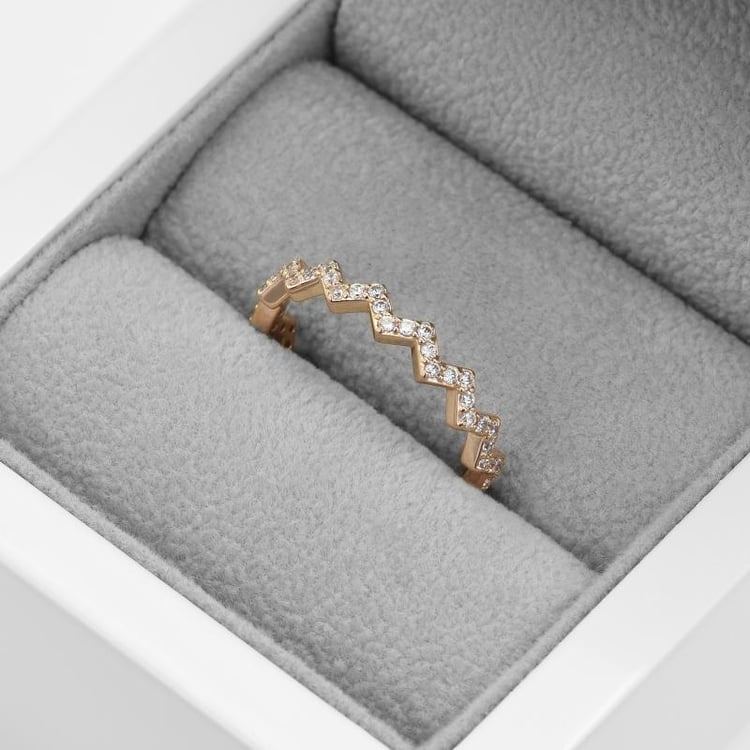 Vergoldeter Ring mit Zirkonia Stacy 51719