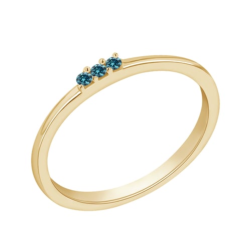 Ring aus Silber mit blauen Diamanten Nicklas
