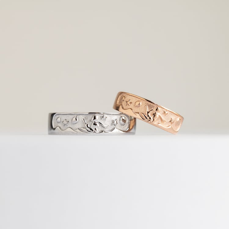 Von Hand gravierte Eheringe Der Kleine Prinz 143993