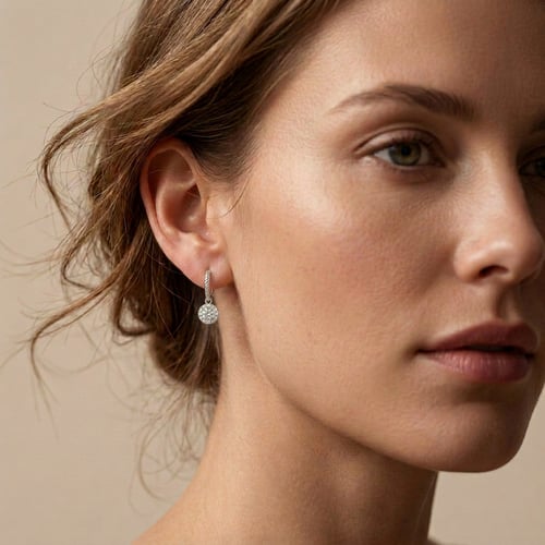 Silberne Ohrringe mit Lab Grown Diamanten Mona
