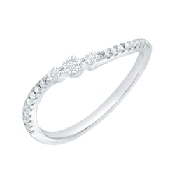 Gewellter Goldring mit Diamanten Mikael