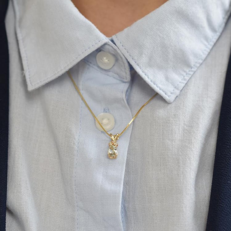 Goldanhänger mit Amethystträne und Diamanten Electrah 21248