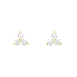 Romantische Ohrringe mit drei Diamanten Johnna