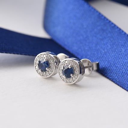 Ohrringe mit Saphiren und Diamanten Idelle