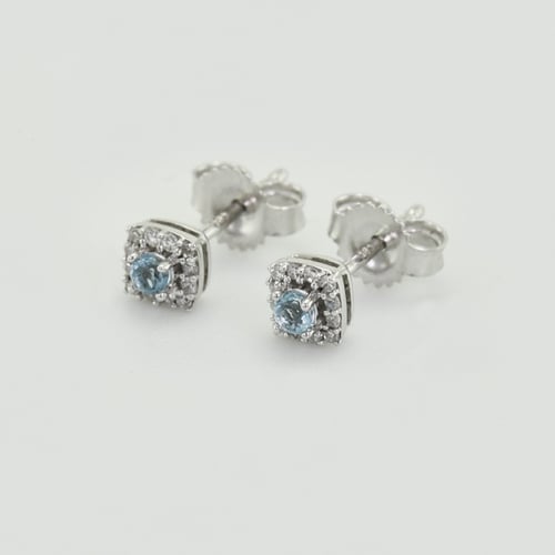 Schmuckset mit Aquamarinen und Diamanten Brisa