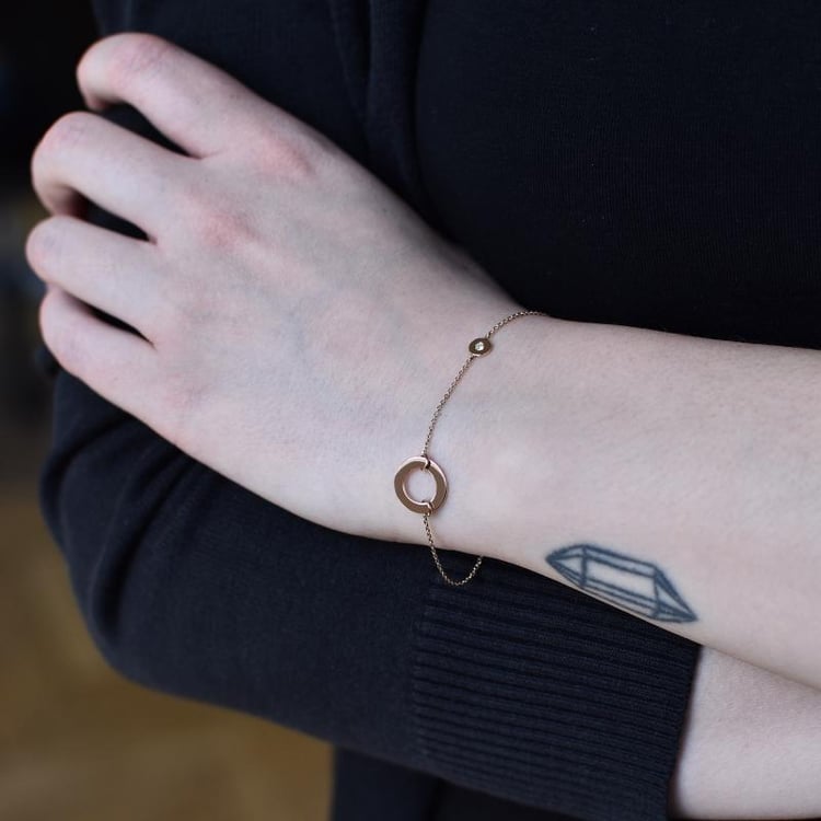 Trendy Armband aus Silber mit einem Diamanten Virginia 103013