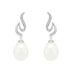 Ohrringe mit Perlen und Diamanten Gadin