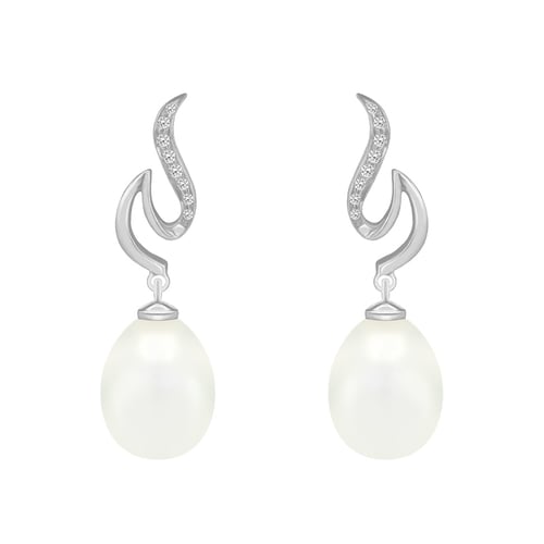 Ohrringe mit Perlen und Diamanten Gadin
