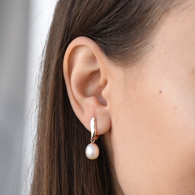 Perlenohrringe aus vergoldetem Silber Keara 78104