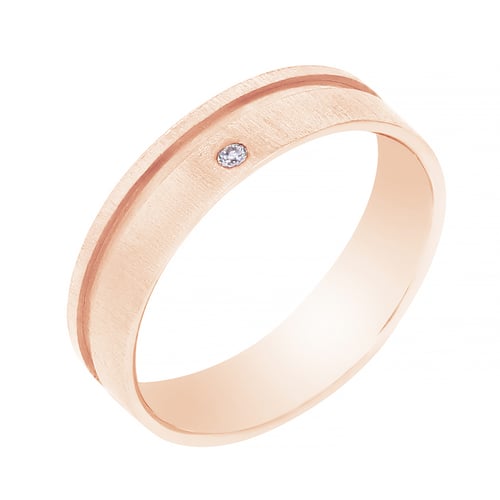 Goldene Eheringe mit Diamant Miah