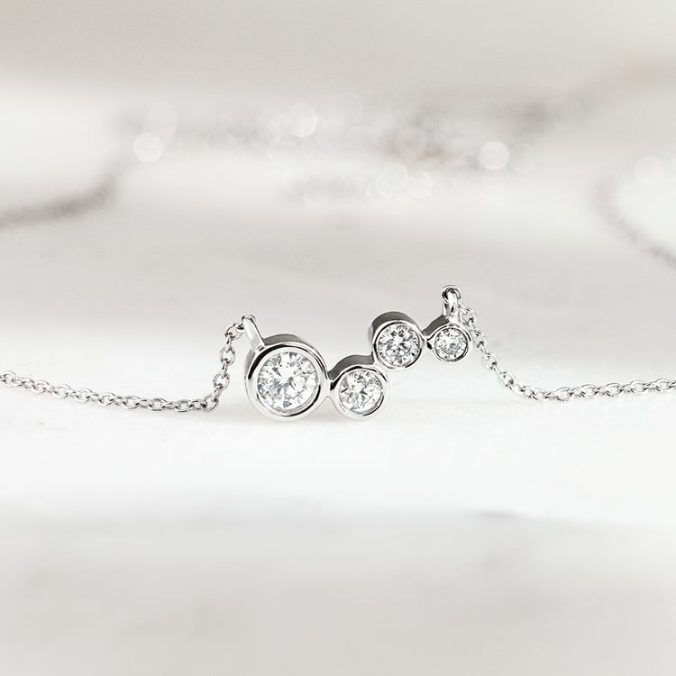 Moderne Goldene Halskette mit Lab Grown Diamanten Viola 161361